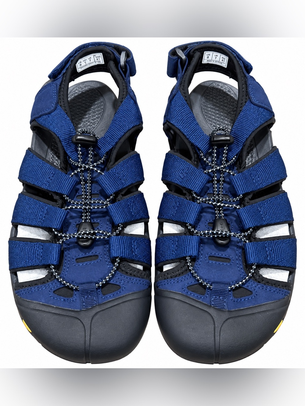 Amazon Men's Blue Outdoor Sport Sandals with Bungee Lacing